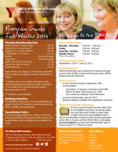 YMCA of Northeast Avalon Ches Penney Family Y Program Guide Fall/Winter 2014
