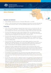 State of Australian Cities[removed]Albury Wodonga