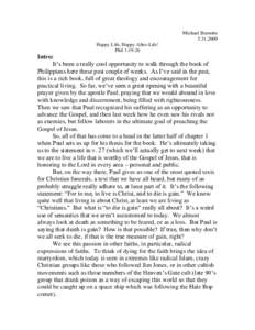 Christianity / Spirituality / Christian prayer / Catholic theology / Epistle to the Philippians / Philippians 1 / Catholic spirituality / Holy Week / Mental prayer / John L. McKenzie