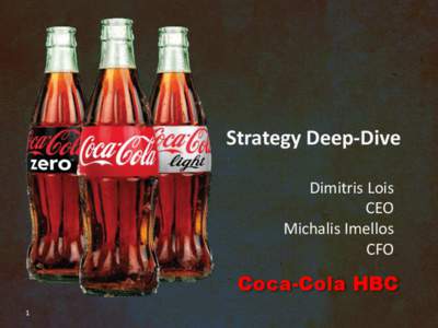 Strategy Deep-Dive Dimitris Lois CEO Michalis Imellos CFO