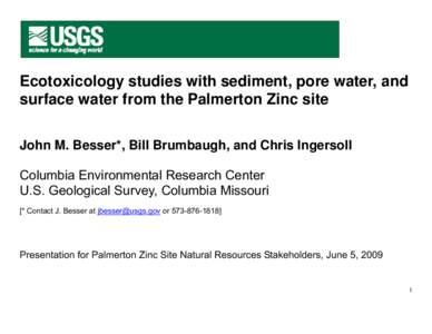 West Bearskin Lake / Water pollution / Environmental science / Palmerton /  Pennsylvania / Aquashicola Creek / Arsenic / Water quality / Cementation / Matter / Chemistry / Environment