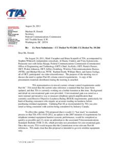 Mobile identification number / Federal Communications Commission / Technology / Government / Telecommunications Industry Association / Julius Knapp / Communication