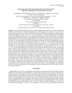 Spectral UV imaging, Paper3.doc[removed]FAR ULTRAVIOLET IMAGING FROM THE IMAGE SPACECRAFT: 3. SPECTRAL IMAGING OF LYMAN-α AND OI[removed]NM S. B. MENDE, H. HEETDERKS, H. U. FREY, J. M. STOCK, M. LAMPTON, S.P. GELLER,