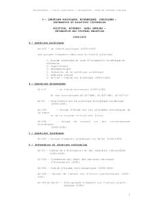 DECLASSIFIED – PUBLIC DISCLOSURE / DECLASSIFIE – MISE EN LECTURE PUBLIQUE  V - QUESTIONS POLITIQUES, ECONOMIQUES, JURIDIQUES INFORMATION ET RELATIONS CULTURELLES POLITICAL, ECONOMIC, LEGAL AFFAIRS INFORMATION AND CUL