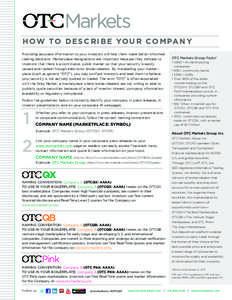 Investment / Economics / Stock / Security / Stock market / OTC Markets Group / Financial economics