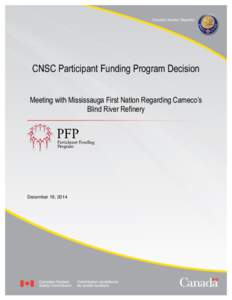 CNSC Participant Funding Program Decision