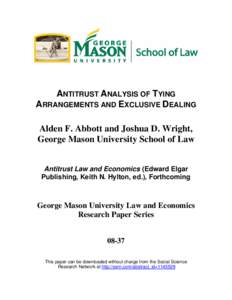 Competition law / United States antitrust law / Anti-competitive behaviour / Tying / Sherman Antitrust Act / Illegal per se / International Salt Co. v. United States / Illinois Tool Works Inc. v. Independent Ink /  Inc. / United States v. Microsoft / Law / Case law / Business