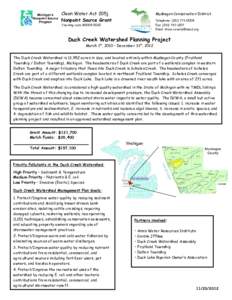 Duck Creek Watershed Planning Project