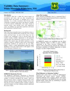 United States Department of Agriculture Visibility Data Summary: White Mountain Wilderness, NM