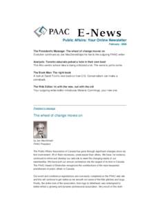 PAAC E-News, February • 2008
