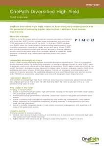Microsoft Word - PIMCO DHY_Fund overview_v1.1
