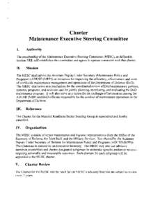 Charter  Maintenance Executive Steering Committee I.