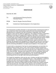 STATE OF CALIFORNIA—THE RESOURCES AGENCY  ARNOLD SCHWARZENEGGER, G O V E RN O R CALIFORNIA COASTAL COMMISSION 45 FREMONT, SUITE 2000