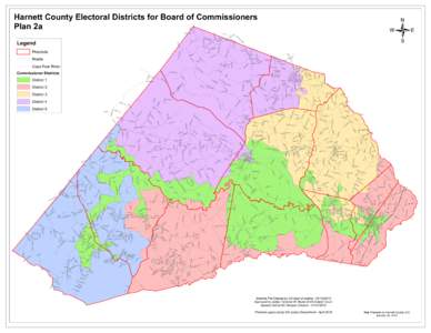 Harnett County Electoral Districts for Board of Commissioners Plan 2a ND DR