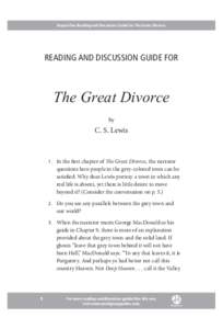 HarperOne Reading and Discussion Guide for The Great Divorce  Reading and Discussion Guide for The Great Divorce by