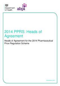2014 PPRS: Heads of Agreement