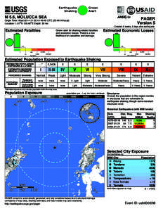 Green Alert Earthquake Shaking M 5.6, MOLUCCA SEA