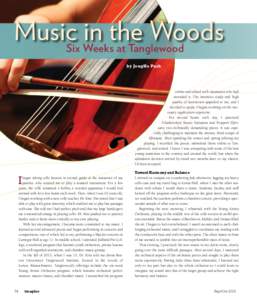 MusicSix Weeks in the Woods at Tanglewood by JongHo Park