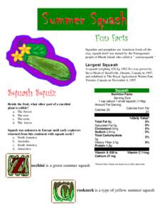 Squash / Zucchini / HER / Yellow summer squash / Nutrition facts label / Pumpkin / Brummel & Brown / Delicata squash / Food and drink / Cucurbitaceae / Summer squash