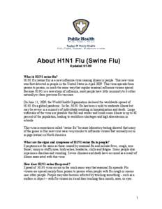 Pandemics / Vaccines / Animal virology / Flu pandemic / Swine influenza / Influenza A virus subtype H1N1 / Influenza vaccine / Human flu / Flu season / Medicine / Health / Influenza