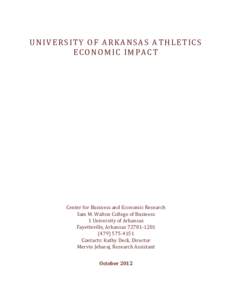 Microsoft Word - Economic Impact of University of Arkansas Athletics Final