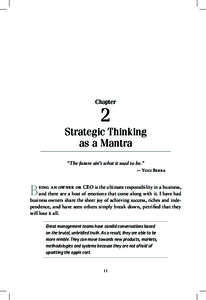 Chapter  2 Strategic Thinking as a Mantra