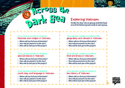 Exploring Vietnam Divide the class into six groups and distribute one of the following task cards to each group. Your group needs to explore festivals and religion in Vietnam.