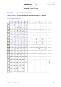 hansdk-2x.pdf  SmartReco - C / L Classifier Data Sheet Classifier: