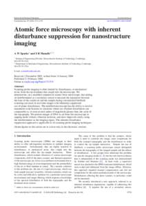 Chemistry / Atomic force microscopy / Microscopy / Scanning tunneling microscope / Microscope / Magnetic force microscope / Nanosensors / Scanning probe microscopy / Science / Scientific method