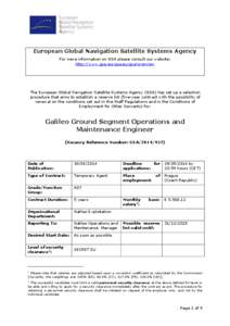 Transport / European Space Agency / Galileo / Space policy of the European Union / Airline tickets / European Union / European GNSS Agency / Satellite navigation / Ombudsman / Satellite navigation systems / Spaceflight / Technology