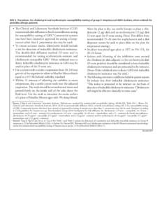 Box 3. Procedures for clindamycin and erthrromycin susceptibility testing of group B Streptococcal for penicillin-allergic patients