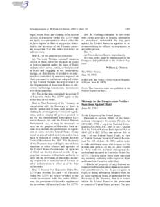 Administration of William J. Clinton, [removed]June 30 sugar, wheat flour, and cooking oil in section 2(c)(iii) of Executive Order No[removed]shall not apply to exportations in which either the de facto regime in Haiti or a