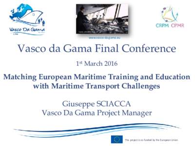 Vasco da Gama Training for Greener and Safer Maritime Transport (VDG: TGSMT)