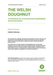 The Welsh Doughnut: A framework for environmental sustainability and social justice