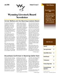 JulyVolume 16, Issue 2 State of Wyoming