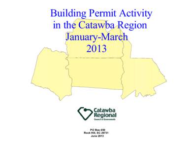 Building Permit Activity in the Catawba Region January-March[removed]PO Box 450