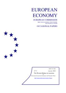 European Economy. Occasional Papers[removed]The Western Balkans in transition.