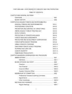 PART[removed]STATE BOARD OF FORESTRY AND FIRE PROTECTION