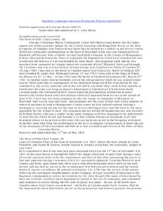 Southern Campaign American Revolution Pension Statements Pension Application of Cornelius Morris S40175 Transcribed and annotated by C. Leon Harris [Capitalization partly corrected] The State of Ohio Clark County SS{ Thi