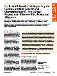 Materials science / Carbon nanotube / Graphene / Raman spectroscopy / Absorption band / Selective chemistry of single-walled nanotubes / Optical properties of carbon nanotubes / Emerging technologies / Chemistry / Physics