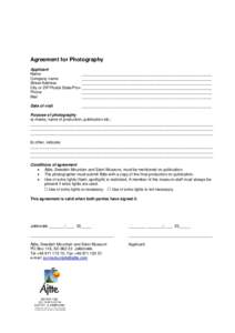 Microsoft Word - Agreement of Photography