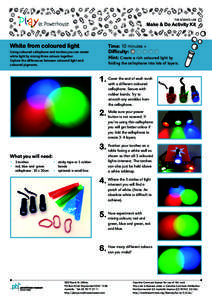 THE SCIENCE LAB  Make & Do Activity Kit White from coloured light