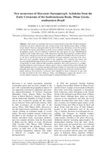 New occurrence of Mawsonia (Sarcopterygii: Actinistia) from the Early Cretaceous of the Sanfranciscana Basin, Minas Gerais, southeastern Brazil