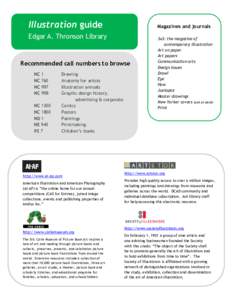 Illustration guide  Magazines and journals Edgar A. Thronson Library
