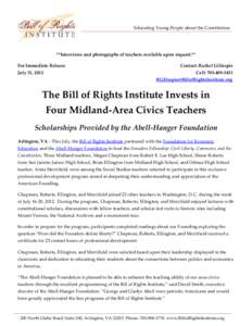Bill of Rights Institute / Summer Science Program