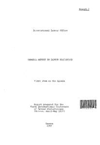 International Labour Organization / Labour economics / Economics / Structure / Division of international labor comparisons / Labour Force Survey / Labor economics / Unemployment / Ethics