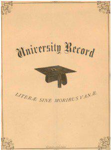 The Record, 1873, University of Pennsylvania undergraduate yearbook