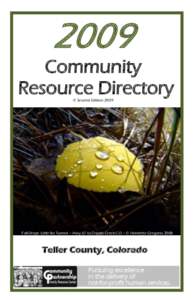 2009  Community Resource Directory © Second Edition 2009