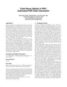 Object-oriented programming / Method / PHP / Prototype-based programming / JavaScript / Object / Serialization / Vulnerability / Inheritance / Software engineering / Computing / Computer programming