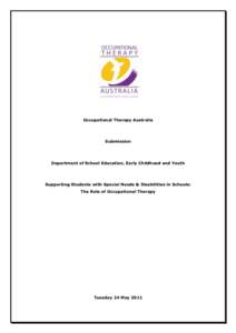 Occupational Therapy Australia  Submission Department of School Education, Early Childhood and Youth